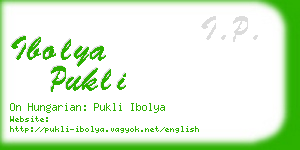 ibolya pukli business card